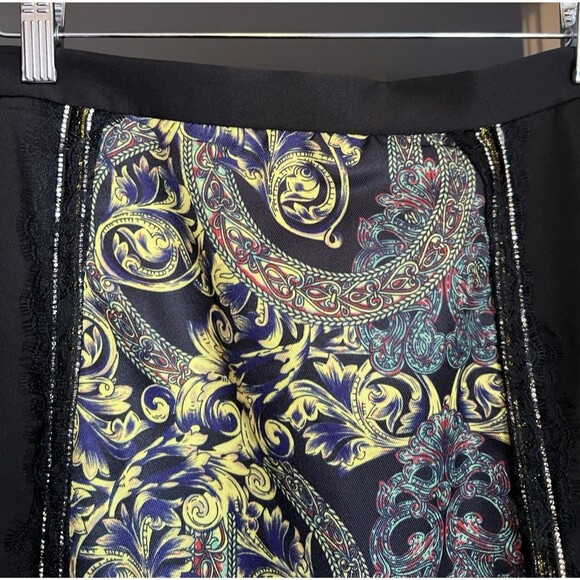 Susanna By Teramina Slimming Black Gold Skirt Suit Size 14 Long Sleeve Elegant - Picture 14 of 16